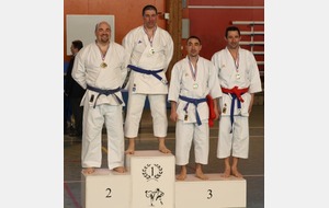 Championnat départemental kata - JC, Marc, Paul et Thomas